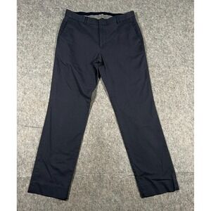 Banana Republic Women's Pants Size 32x32 Black‎ Flat Front Slim Fit Straight Leg
